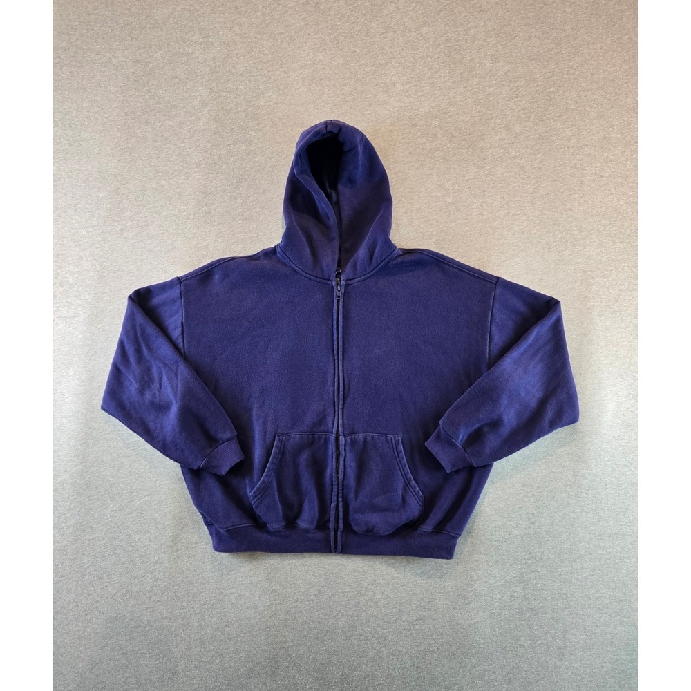 SKIMS Hoodie Women XL Concord Purple Cotton Fleece Classic Zip Up Oversized